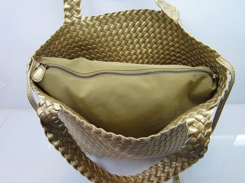 Nova moda feminina tecido saco duplo cores