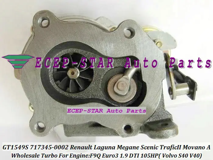 GT1549S 717345-0002 703245-0001  Renault Laguna Megane Scenic Trafic II Opel Movano A Vivaro Mitsubishi Space Star Volvo S40 V40 1.9L DTI turbocharger (1)