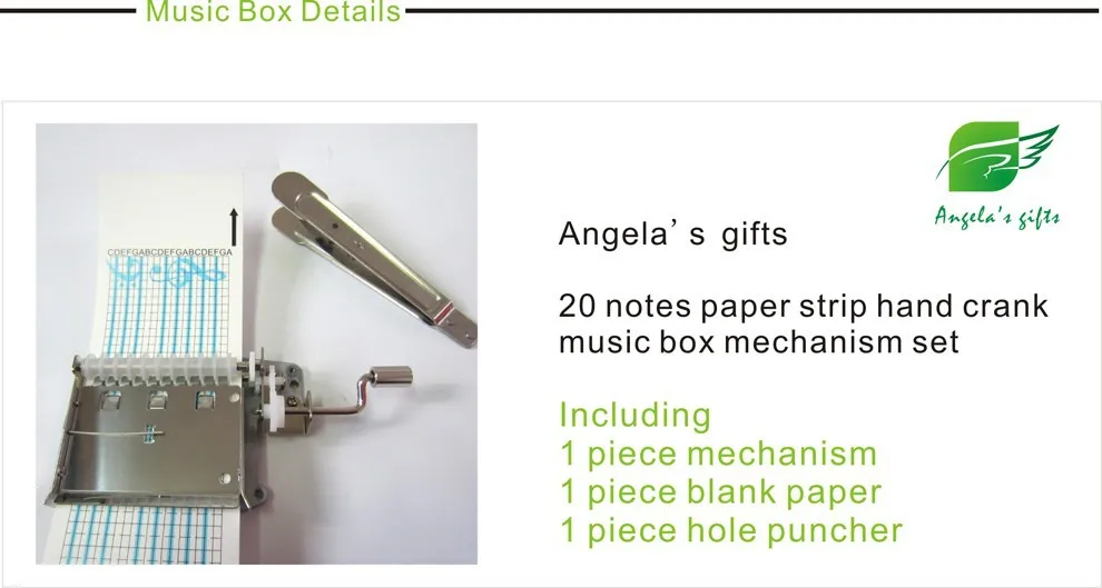 20 notes paper strip music box 1