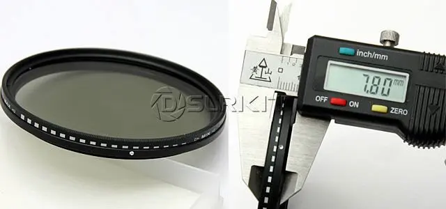 Slim 62mm Fader ND Filter Neutral Density ND2 to ND400