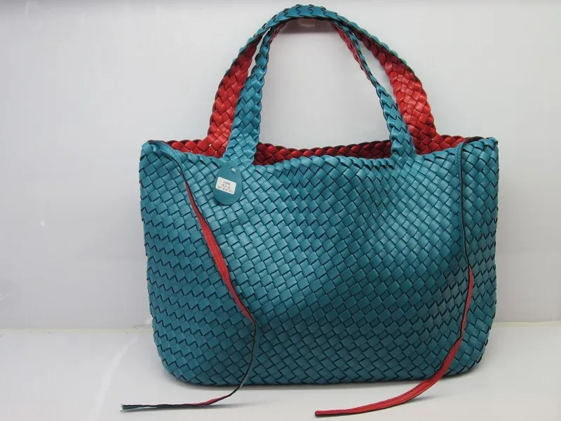 Nova moda feminina tecido saco duplo cores
