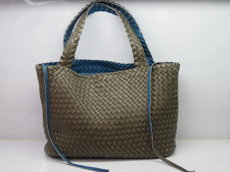 Nova moda feminina tecido saco duplo cores