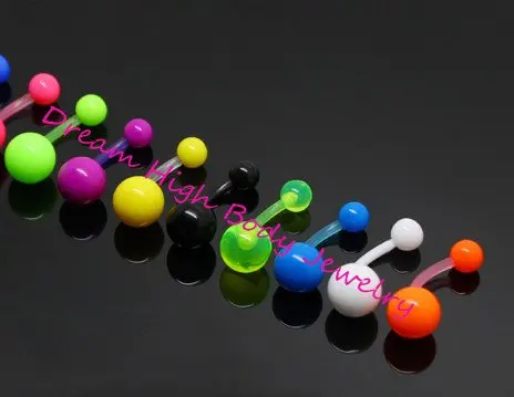 Soft Flexible fleible belly bar navel ring body piercing jewelry 14G hot sale.jpg