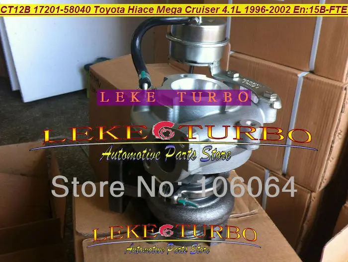 wholesale new CT12B 17201-58040 for Toyota Hiace 4.1L 1996-1998 15B-FTE turbocharger