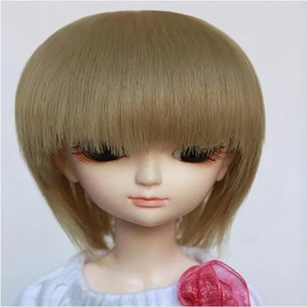 6-7/" 1//6 BJD Long Soft Snow White Curly Wavy Wig LUTS Doll DOD MSD Soom Hair