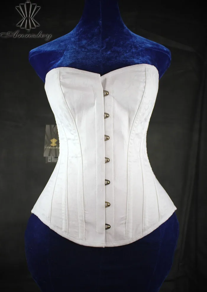 100% Genuine Steel Boned Best Pure Cotton Corset Bustier For Waist Training (1)