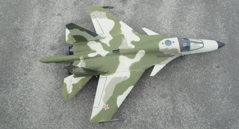 su34 plane jet green camo