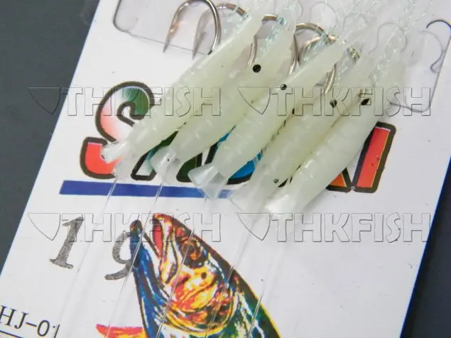 Promotional ! 20Pack(100pcs) Per Lot Saltwater Fishing Rigs Sea Fishing Sabiki Glow Shrimps