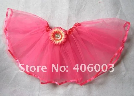 Meninas da Criança Fita Camada Flor Bebê Tutu Cor 7 Stock 2 8 Fita 2 camada flor fita bebê meninas da criança tutu cor 7 stock