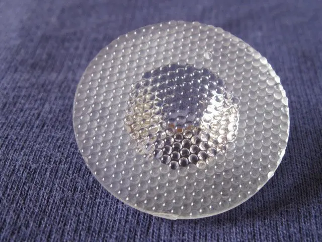 ML-35-60, Wholesale & Retail , Garden lamp / LED Optical Lens 1P, 35mm diameter, 60degree, PMMA materials, Bead Surface.