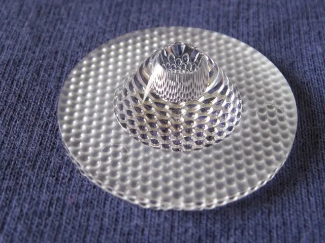 ML-35-60, Wholesale & Retail , Garden lamp / LED Optical Lens 1P, 35mm diameter, 60degree, PMMA materials, Bead Surface.