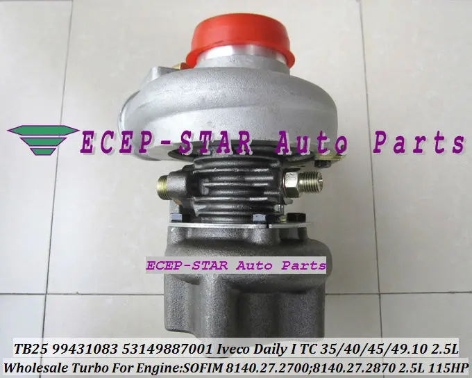 TURBO TB25 99431083 53149887001 Turbine Turbocharger for IVECO Daily I TC 115HP Engine SOFIM 8140.27.2700 8140.27.2870 2.5L (3)