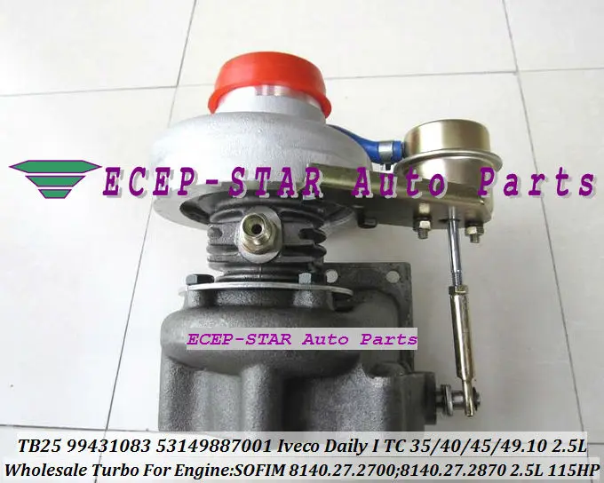 TURBO TB25 99431083 53149887001 Turbine Turbocharger for IVECO Daily I TC 115HP Engine SOFIM 8140.27.2700 8140.27.2870 2.5L (4)