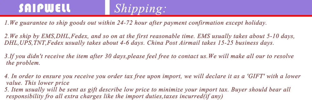 shipping