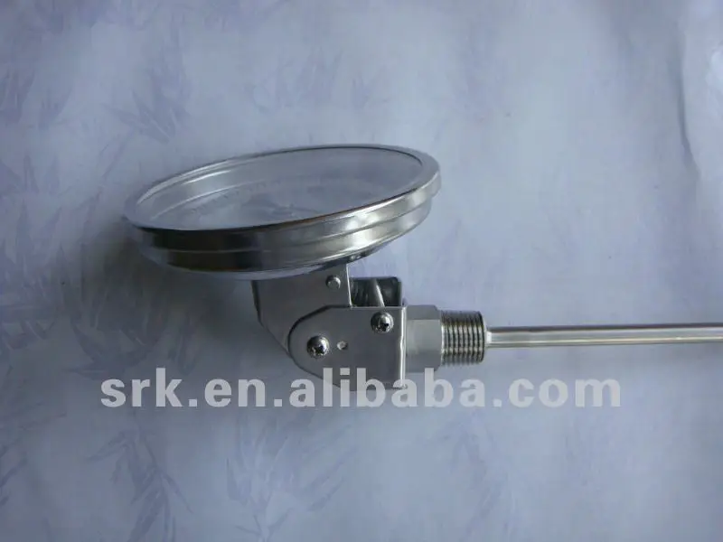 3" Dial bimetal thermometer with universal angle ,SS304