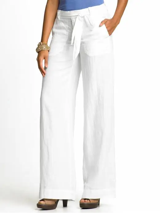white linen pants womens plus size