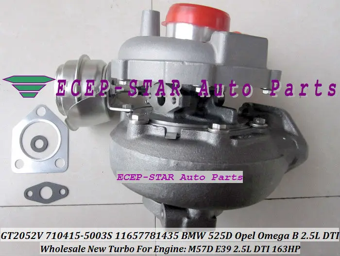 GT2052VNT GT2052V 710415-5003S 710415-0001 Turbo Turbocharger For BMW 525D 2002-03 Opel Omega B 2.5L DTI Engine M57D E39 163HP (2)