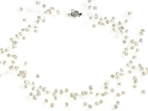 Topearl Jewelry Freshwater White Pearls 