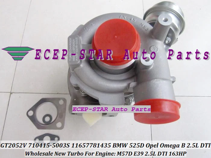 GT2052VNT GT2052V 710415-5003S 710415-0001 Turbo Turbocharger For BMW 525D 2002-03 Opel Omega B 2.5L DTI Engine M57D E39 163HP (6)