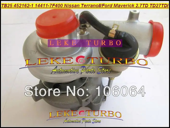 TB25 452162-0001 14411-7F400 turbo For Nissan Terrano II 1993 2007 FORD Maverick 2.7TD Engine TD27TDI 2.7L turbocharger