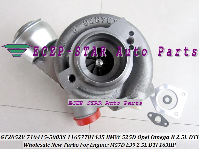 GT2052VNT GT2052V 710415-5003S 710415-0001 Turbo Turbocharger For BMW 525D 2002-03 Opel Omega B 2.5L DTI Engine M57D E39 163HP