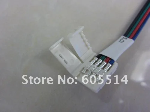[Seven Neon]Free shipping 20pcs 5050 LED SMD RGB Strip connector with 14cm long cable