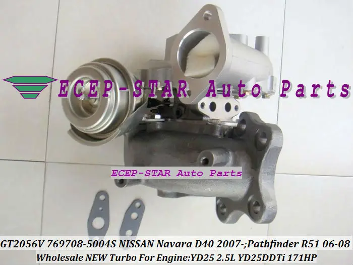 GT2056V 769708-5004S Turbocharger Turbo For NISSAN Navara D40 2007- Pathfinder R51 2006-08 YD25DDTi YD25 2.5L 171HP (3)