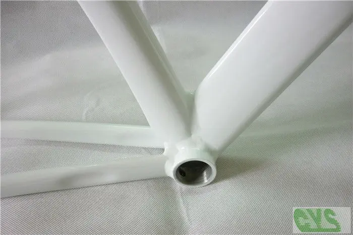 Discount Classic LB725 Pearl White Fixed Gear Bicycle Frame Aluminium Alloy 1.85KG/PCS smooth welding Bike Parts Wholesale 9