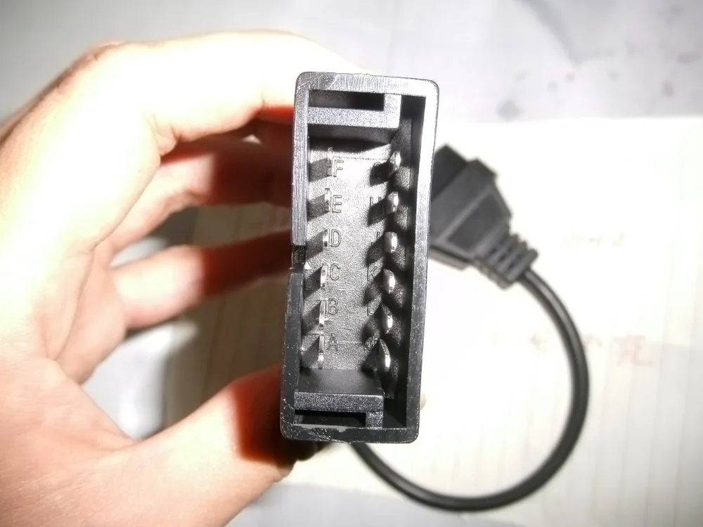 OBD 2 16pin OBD1 OBD2 to GM 12Pin Automobile diagnosis scanner Adapter Connector Cable (7)