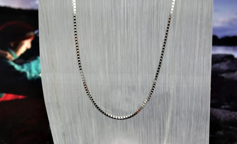 0.6mm 16inch 40.5cm or 18inch 46cm 925 silver with three-layer white gold platting out side box chains factory price promotion