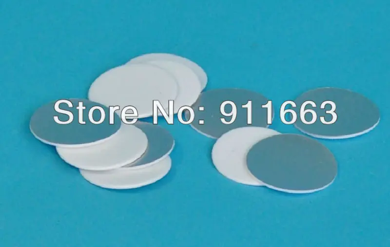 aluminum foil shim inside the caps
