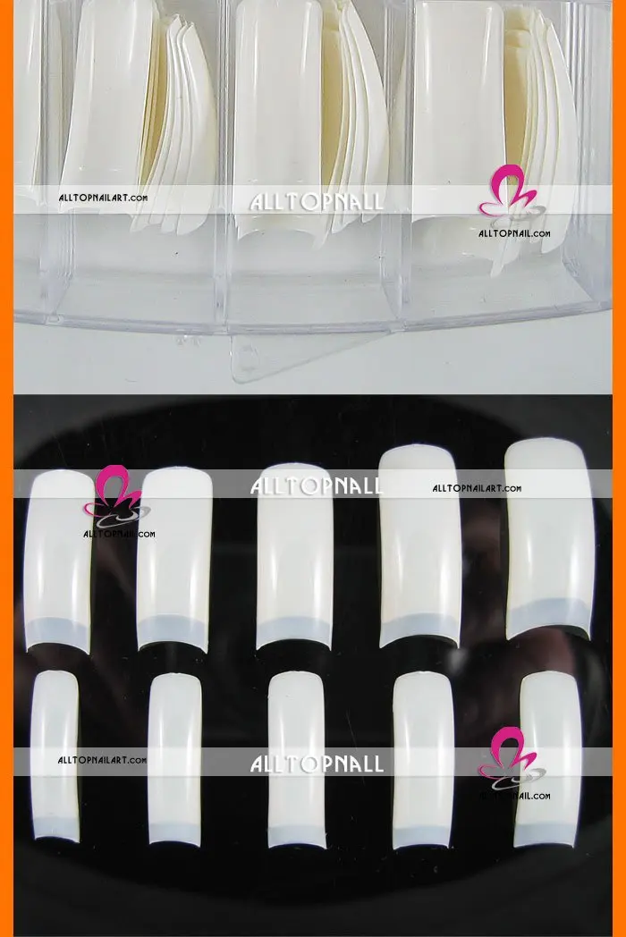 Professional French Nail Art 100pcs Premium C-Curve Artificial Nail Tips White_02.jpg