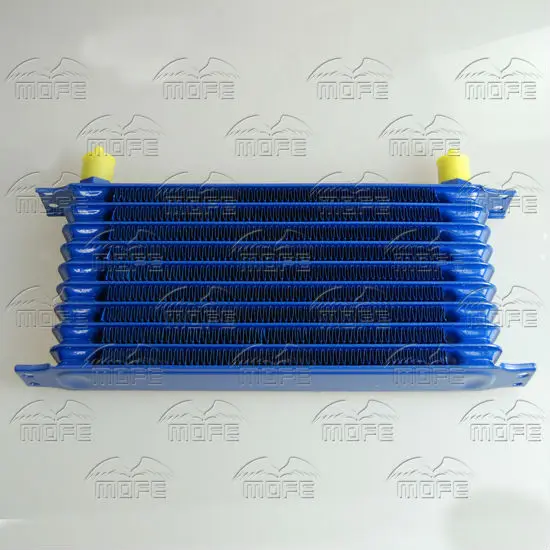 AN10 Engine Transmission Aluminum 9 Row Racing Auto Oil Cooler Kit Filter Relocation Kit Steel Braided Oil Line Hose Fitting Sandwich Adapter DSC_0988