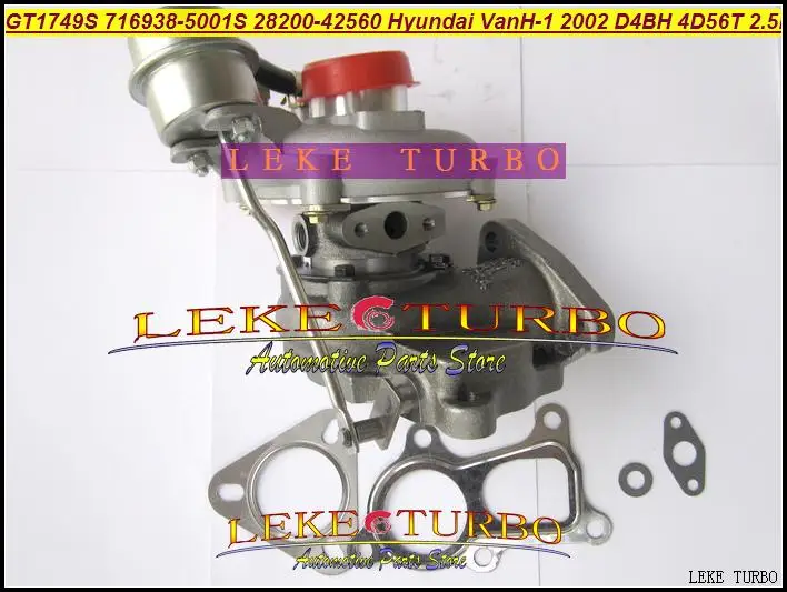 GT1749S 716938-5001S 716938 28200-42560 Hyundai Van 2002 H-1 D4BH 4D56T 2.5L 140HP Turbocharger - (4)
