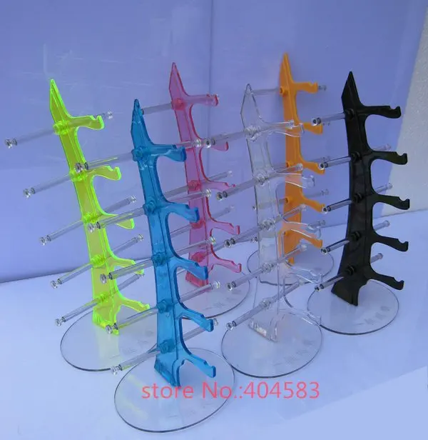 Wholesale spectacle eyewear displays stand sunglasses stand holder rack  (hold up to 5pairs)many colors for choice