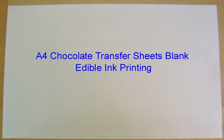 chocolate transfer sheets a4 blank apply food prints onto chocolate edible transfer sheets