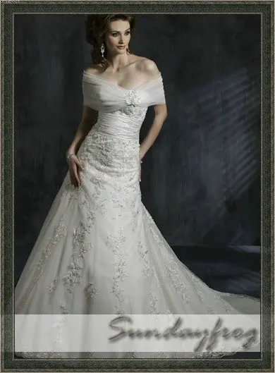 Free Shipping New Arrival A Line Strapless Ivory Beaded Lace Tulle Free Shipping New Arrival A Line Strapless Ivory Beaded Lace Tulle Wrap Wedding Dresses Bridal