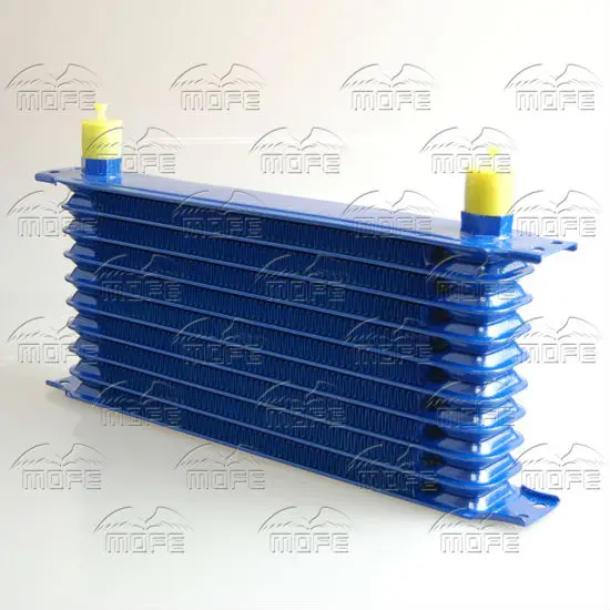AN10 Engine Transmission Aluminum 9 Row Racing Auto Oil Cooler Kit Filter Relocation Kit Steel Braided Oil Line Hose Fitting Sandwich Adapter DSC_0989