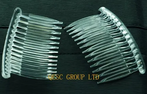 8cmx5cm clear plastic comb in wholesale price,50pcs/lot.