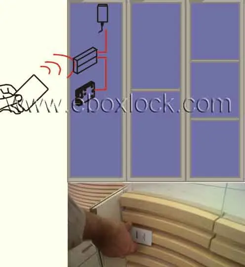 System Diagram Standalone electric cabinet lock small