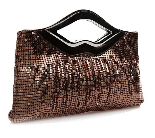 2014 Special Offer Flap Pocket Solid Flap Pocket Small(20-30cm) Interior Slot & Day Clutches Women Hot Style Alumium Evening Bag