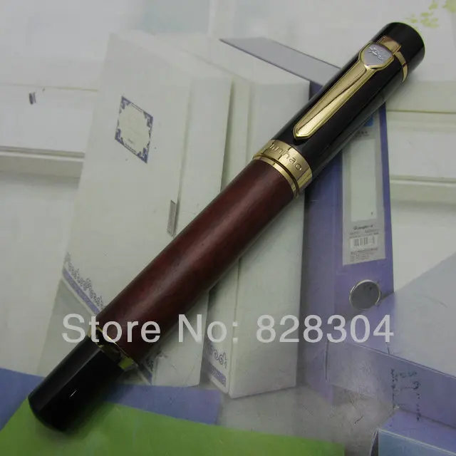 Hao de Textura de Madeira Jin Vermelha Padrão Médio Nib Fountain Pen 2 Cheap fountain pen