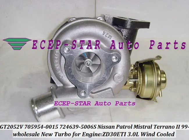 GT2052V 705954-0015 724639-5006S Wind Cooled NISSAN Y61 Patrol Mistral Terrano II 1999 3.0L ZD30ETI turbo (2)