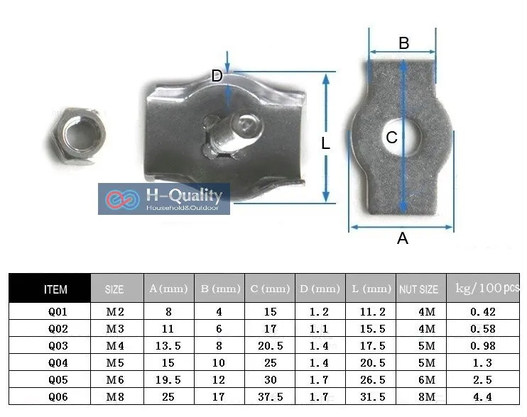simplex wire rope clip