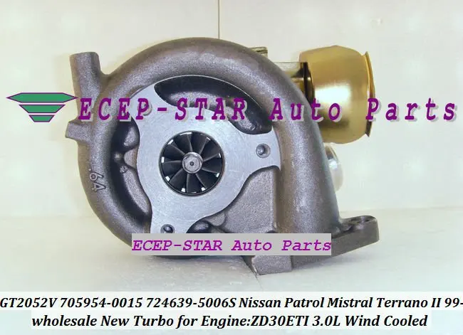 GT2052V 705954-0015 724639-5006S Wind Cooled NISSAN Y61 Patrol Mistral Terrano II 1999 3.0L ZD30ETI turbo (3)