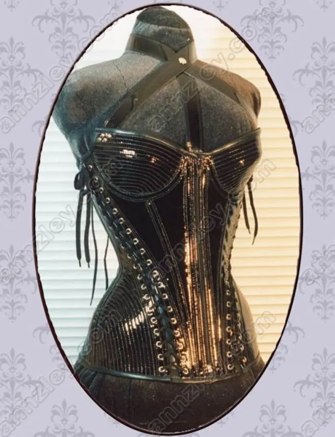 Shiny Black Patent Leather Strap Lacing Corset Tops (1).jpg_.webp