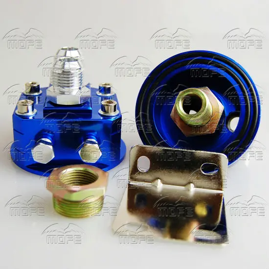 Aluminum AN10 Oil Filter Relocation Kit Sandwich Plate Adapter for Oil Cooler DSC_0378