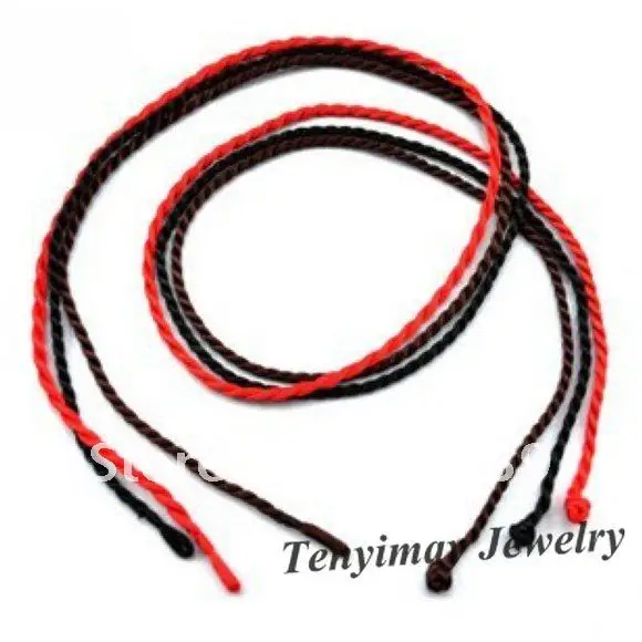 Wholesale 50pcs Chinese Traditional Cotton Necklace, Twisted Necklace Free Shipping(Black, Red, Brown)
