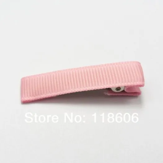Pink Grosgrain Ribbon Wrapped Alligator Clips .jpg