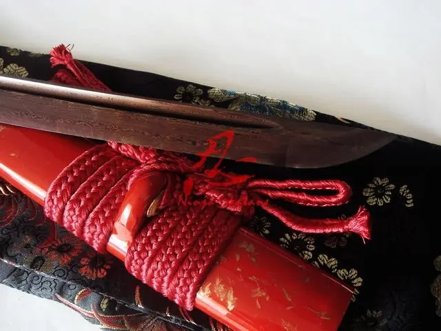 hand made japanese samurai katana dragon tsuba titanium adsorb folded steelsword